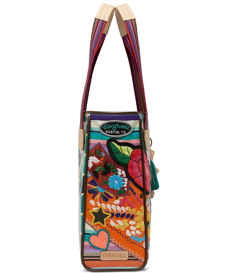 Consuela Dezi Classic Embroidered Floral Patche Tote Bag