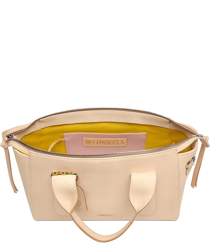 Consuela Diego Natural Leather City Satchel Bag