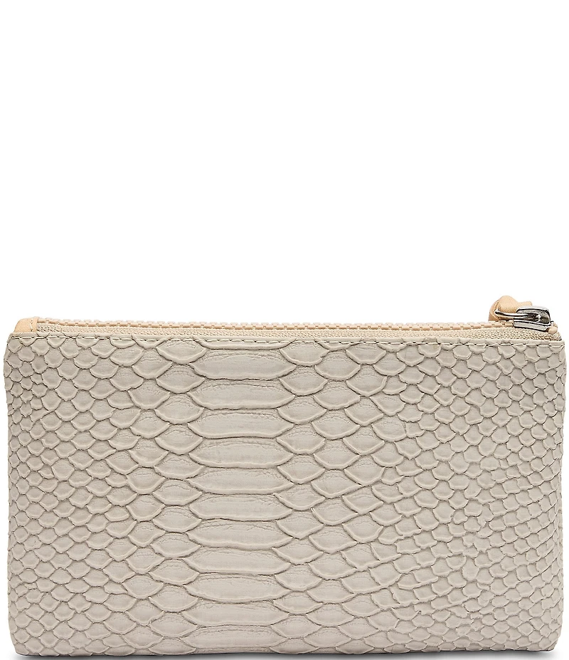 Consuela Thunderbird Embossed Snake Contrast Trim Slim Wallet