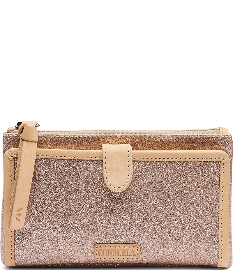 Consuela Emery Glitter Contrast Trim Slim Wallet