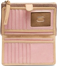 Consuela Emery Glitter Contrast Trim Slim Wallet