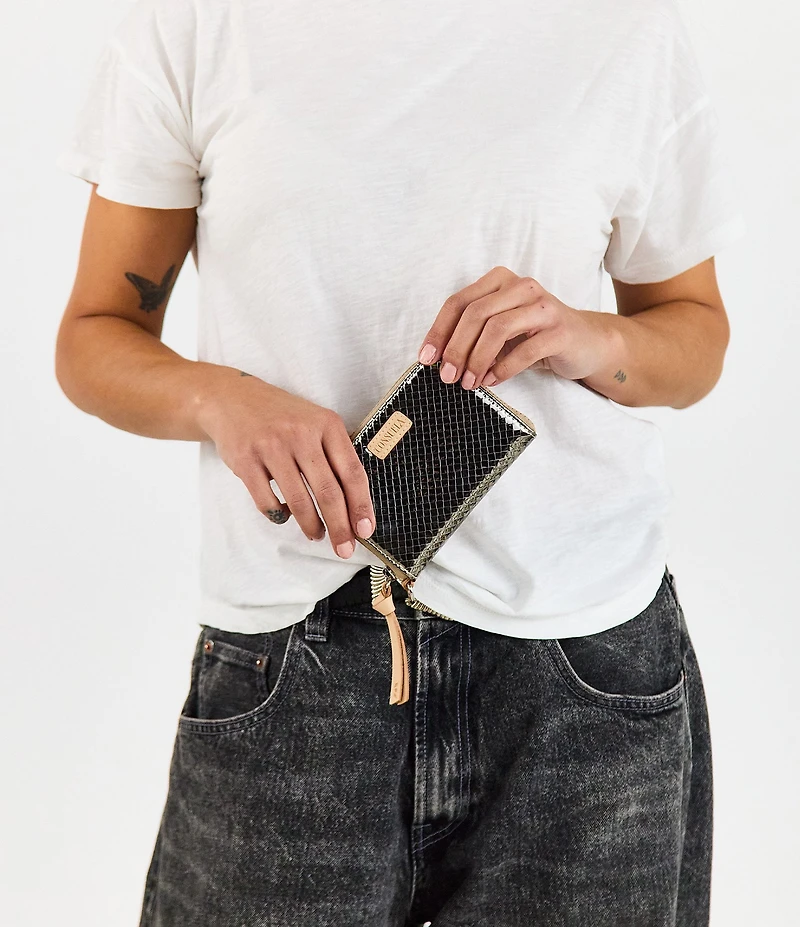 Consuela Kit Metallic Mirrored Zippy Wallet