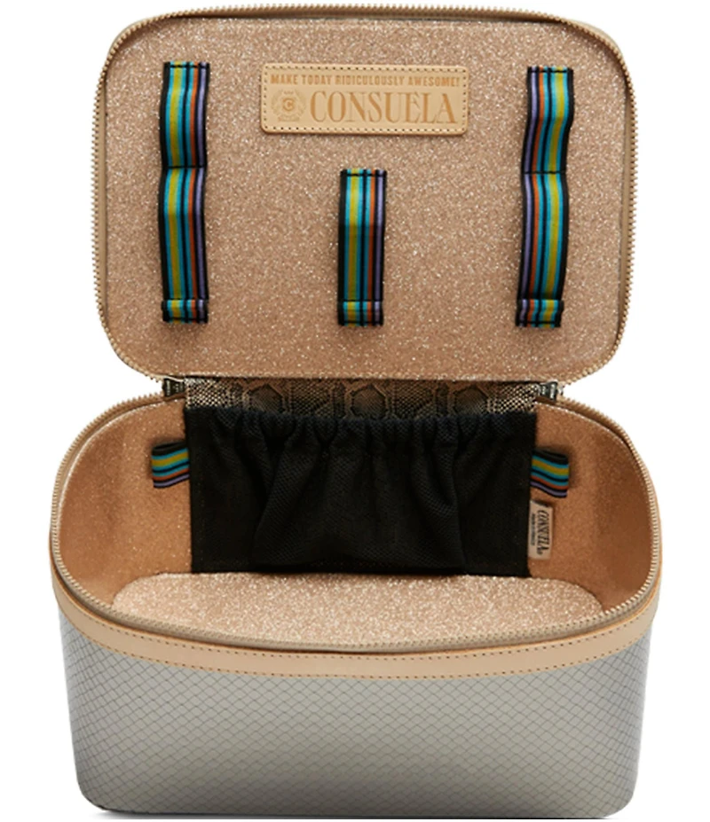 Consuela Kyle Gunmetal Texture Train Case