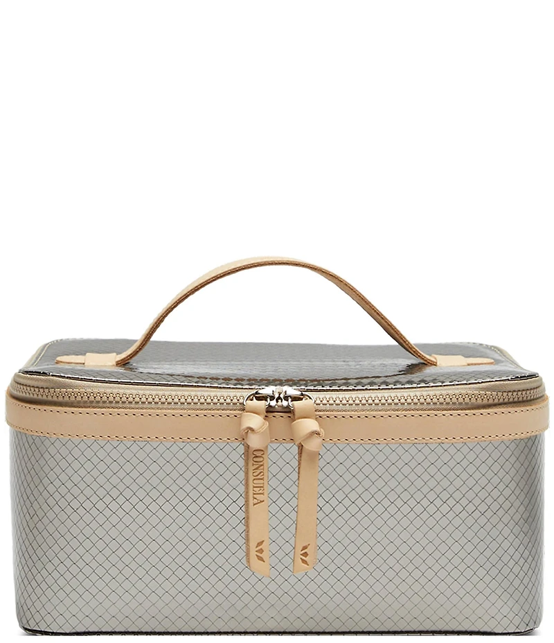 Consuela Kyle Gunmetal Texture Train Case