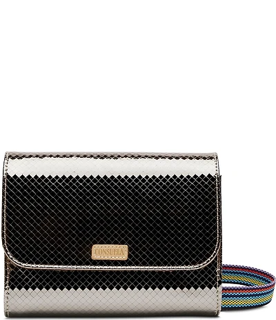 Consuela Kyle On The Town Mirrored Metallic Crossbody Bag