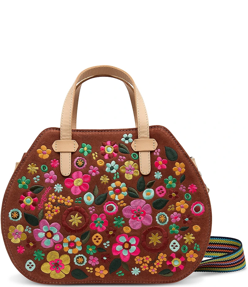 Consuela Lady Bird Sienna Suede Satchel Bag