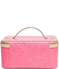 Consuela Large Shine Neon Pink Patent Star Glitter Train Case
