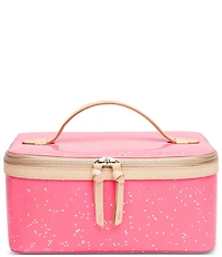 Consuela Shine Neon Pink Patent Star Glitter Large Train Case