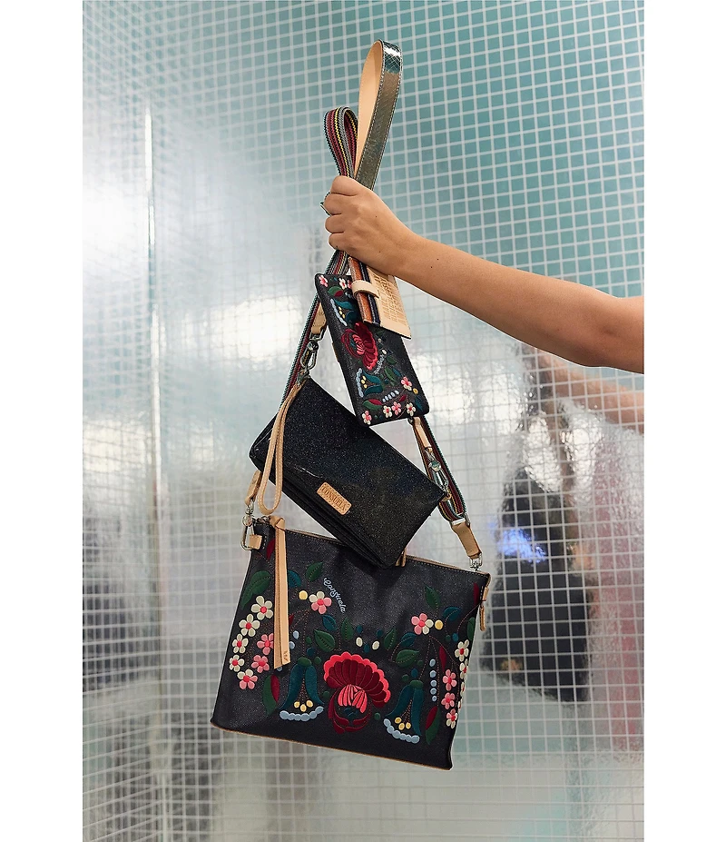 Consuela Mariana Uptown Glitter Crossbody Wristlet Wallet