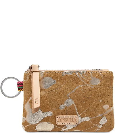 Consuela Marlow Metallic Splattered Suede Pouch
