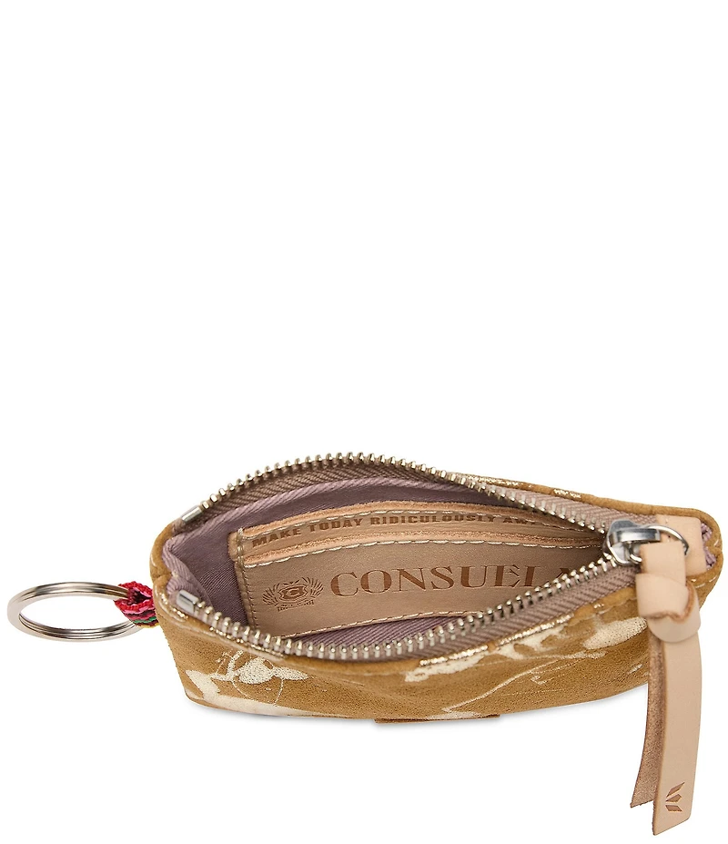 Consuela Marlow Metallic Splattered Suede Pouch