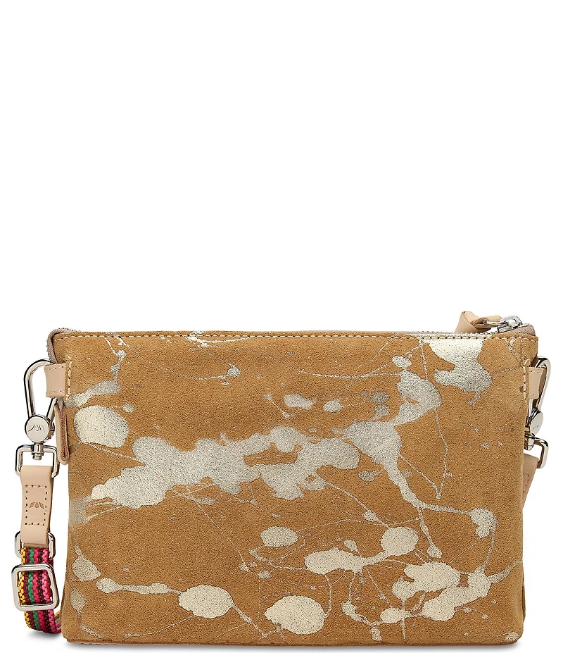 Consuela Marlow Midtown Metallic Splattered Suede Crossbody Bag