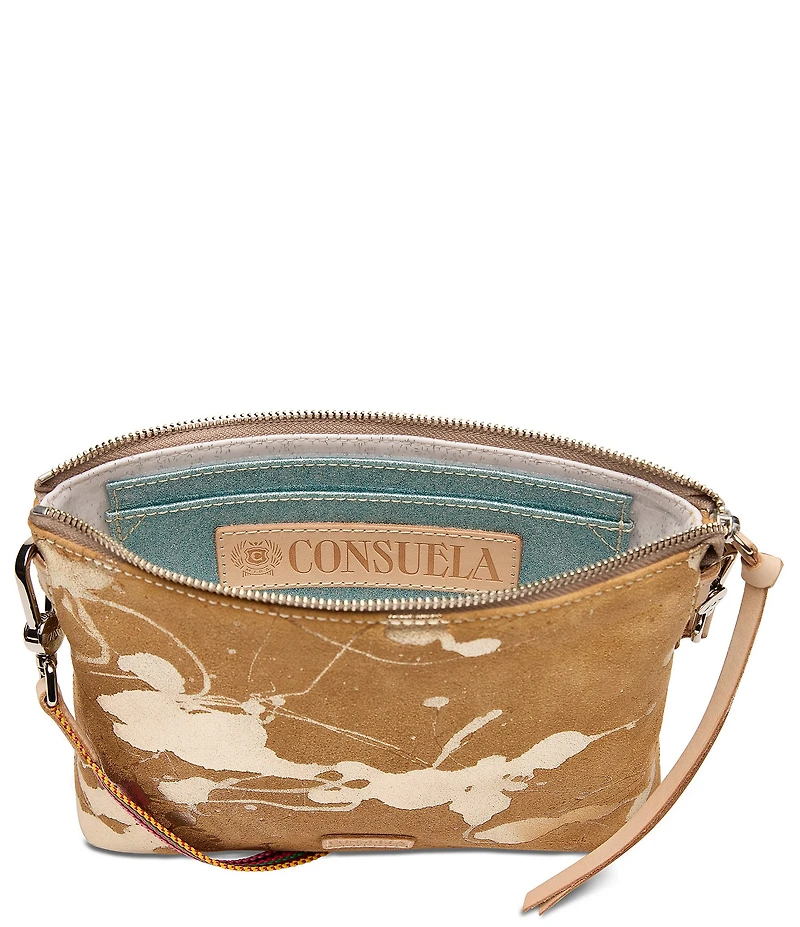 Consuela Marlow Midtown Metallic Splattered Suede Crossbody Bag