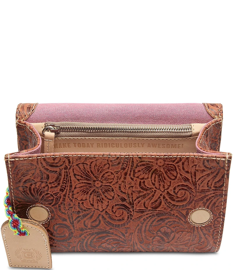 Consuela On The Town Sally Tooled Leather Crossbody Bag