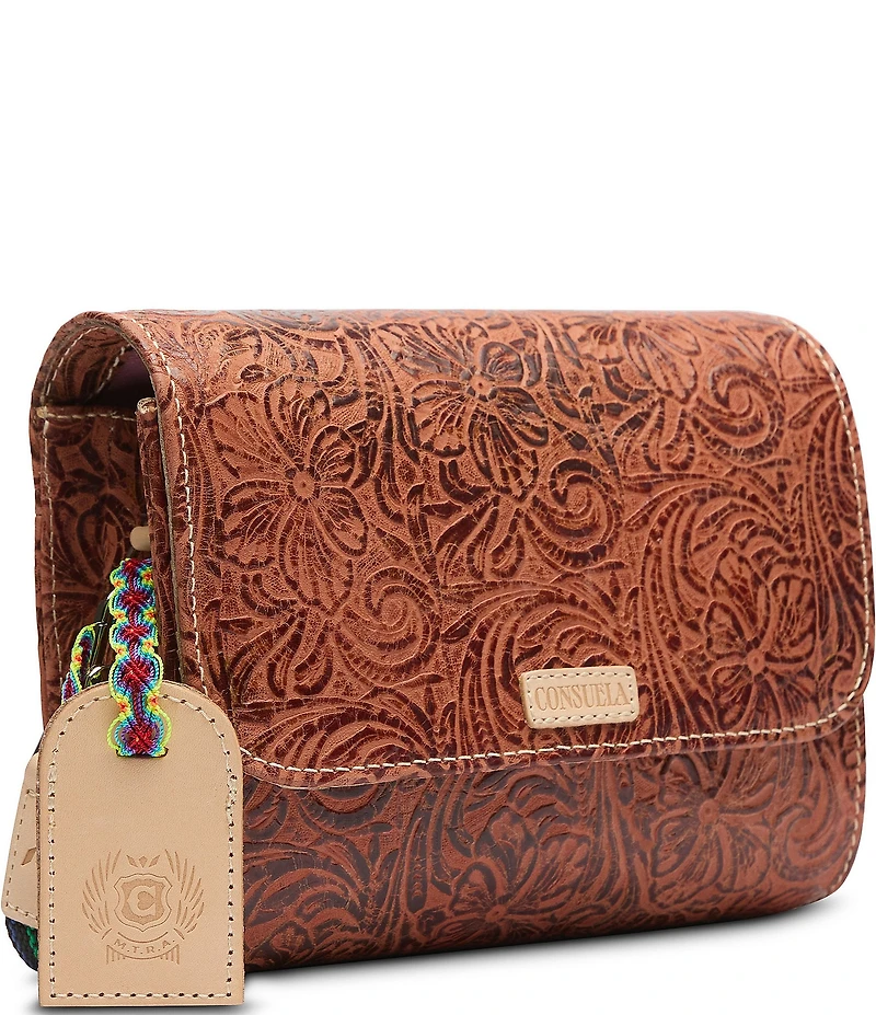Consuela On The Town Sally Tooled Leather Crossbody Bag