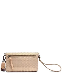 Consuela Pearl Uptown Woven Crossbody Wallet Wristlet