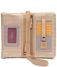 Consuela Pearl Uptown Woven Crossbody Wallet Wristlet