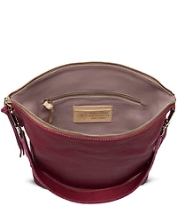 Consuela Plum Leather Hobo Bag
