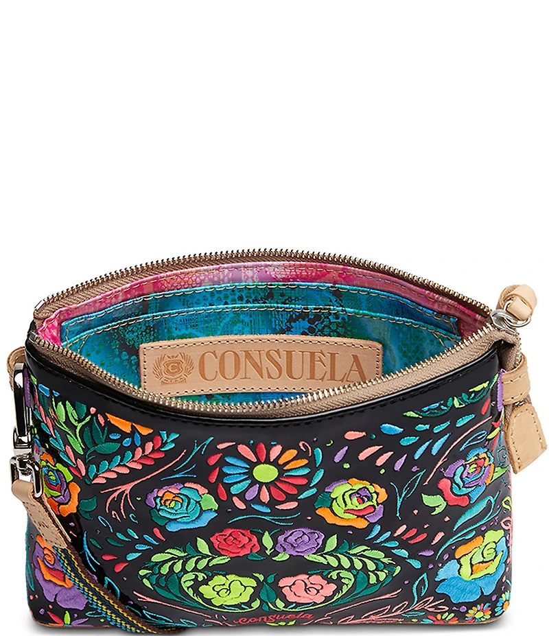 Consuela Rita Midtown Neon Floral Embroidered Crossbody Bag
