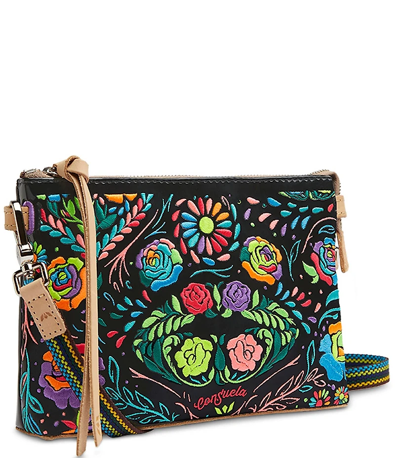 Consuela Rita Midtown Neon Floral Embroidered Crossbody Bag