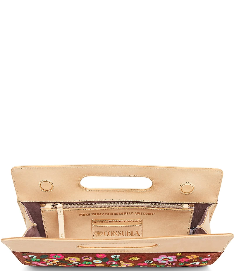 Consuela Sienna Suede Super Clutch