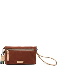 Consuela Sienna Suede Uptown Wristlet Crossbody Bag