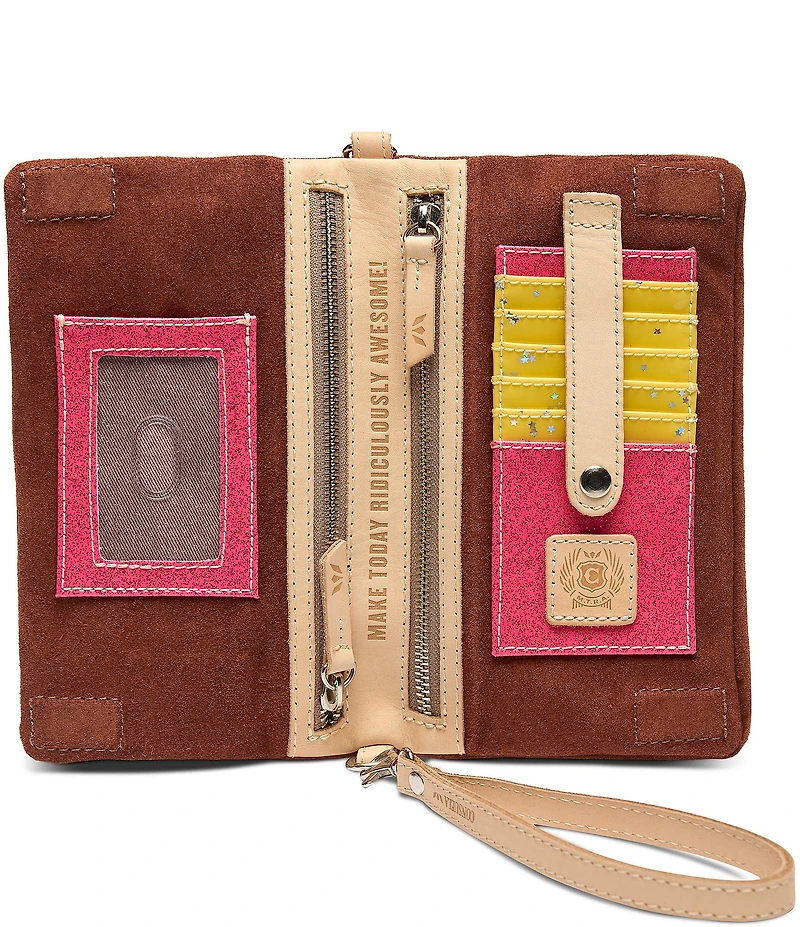 Consuela Sienna Suede Uptown Wristlet Crossbody Bag