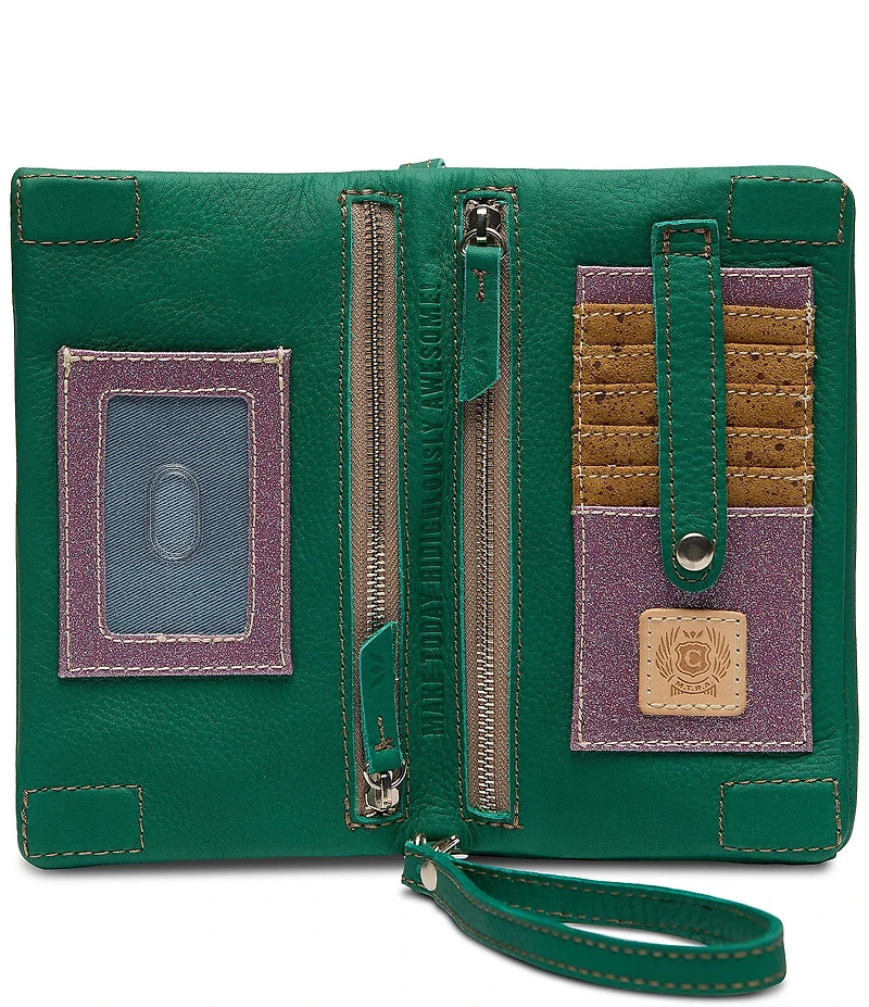 Consuela Teal Uptown Wristlet Crossbody Bag