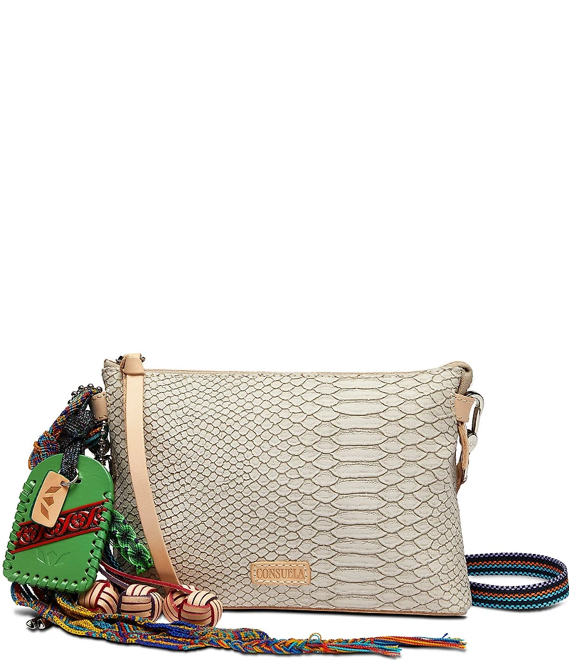 Consuela Thunderbird Midtown Embossed Snake Crossbody Bag