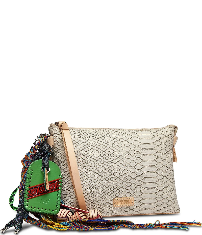 Consuela Thunderbird Midtown Embossed Snake Crossbody Bag