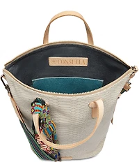 Consuela Thunderbird Snake Embossed Sling Crossbody Tote Bag