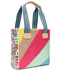 Consuela Tilted Multicolored Glitter Patchwork Classic Tote Bag