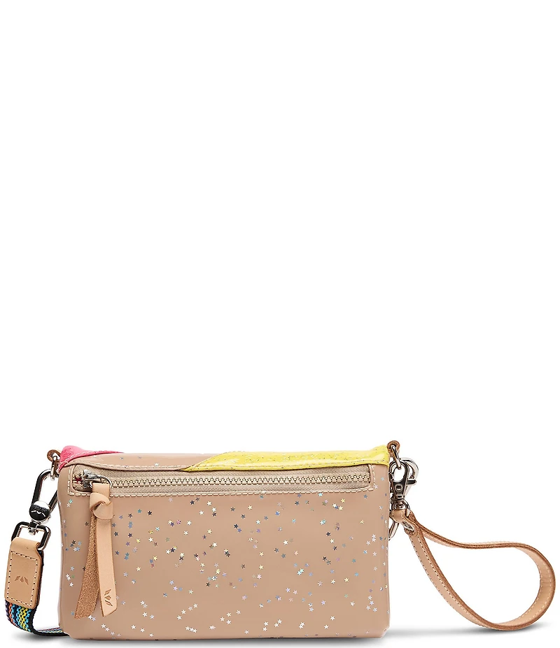 Consuela Tilted Uptown Multicolored Glitter Patchwork Crossbody Bag