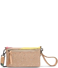 Consuela Tilted Uptown Multicolored Glitter Patchwork Crossbody Bag