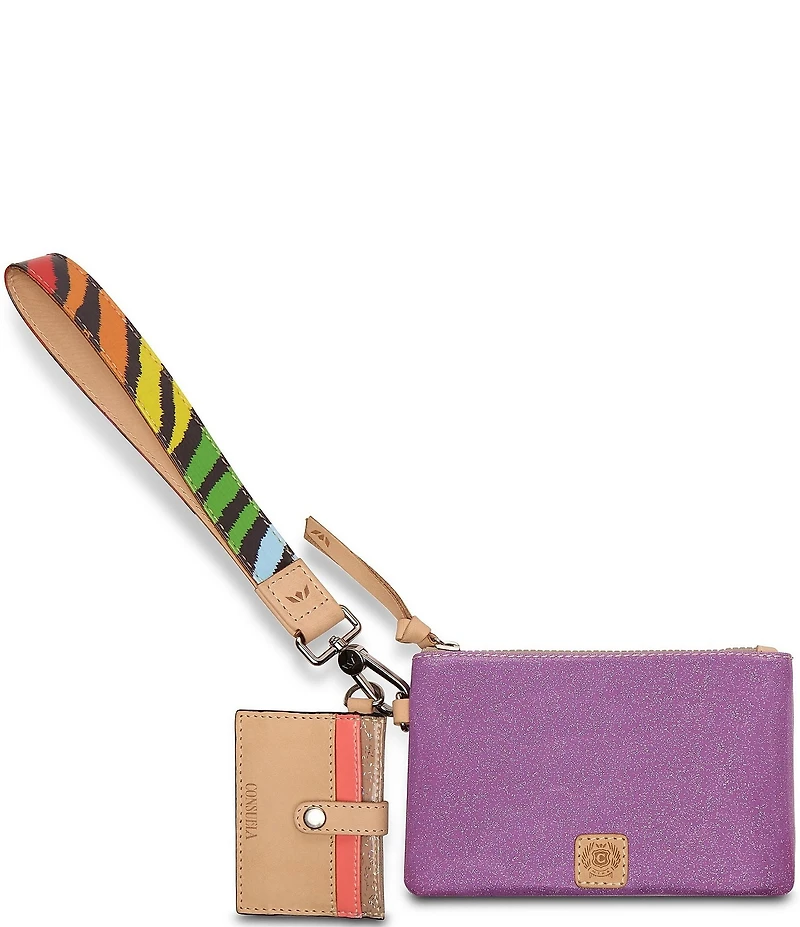 Consuela Twy Glitter Combination Card Wallet Wristlet