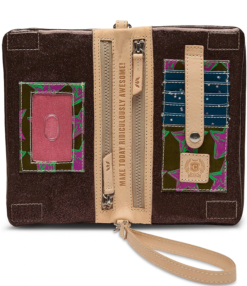 Consuela Uptown Glitter Crossbody Wristlet