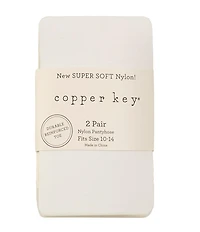 Copper Key Little/Big Girls 2-16 2-Pack Sheer Tights