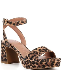 Copper Key Adore Leopard Print Suede Platform Sandals