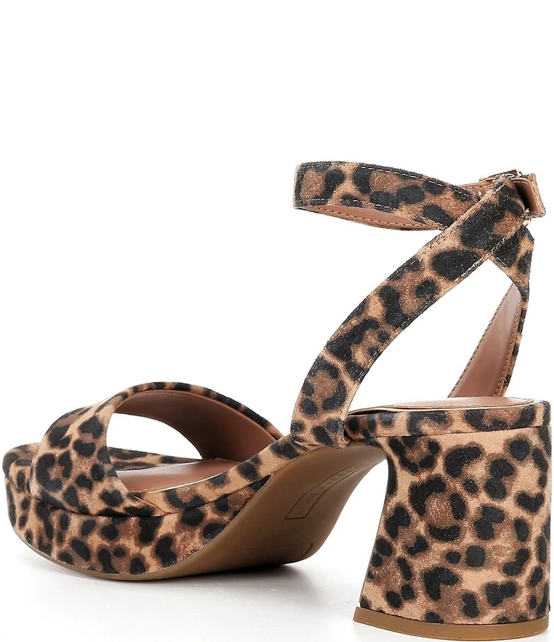Copper Key Adore Leopard Print Suede Platform Sandals