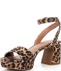 Copper Key Adore Leopard Print Suede Platform Sandals