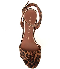 Copper Key Adore Leopard Print Suede Platform Sandals