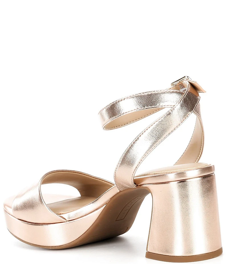 Copper Key Adore Metallic Leather Platform Dress Sandals