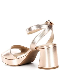 Copper Key Adore Metallic Leather Platform Dress Sandals