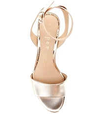 Copper Key Adore Metallic Leather Platform Dress Sandals