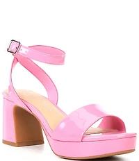 Copper Key Adore Patent Platform Sandals