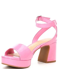 Copper Key Adore Patent Platform Sandals