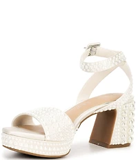 Copper Key Adore Pearl Embellished Platform Sandals