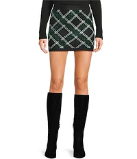Copper Key Argyle Sweater Coordinating Mini Skirt