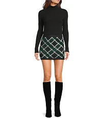 Copper Key Argyle Sweater Coordinating Mini Skirt