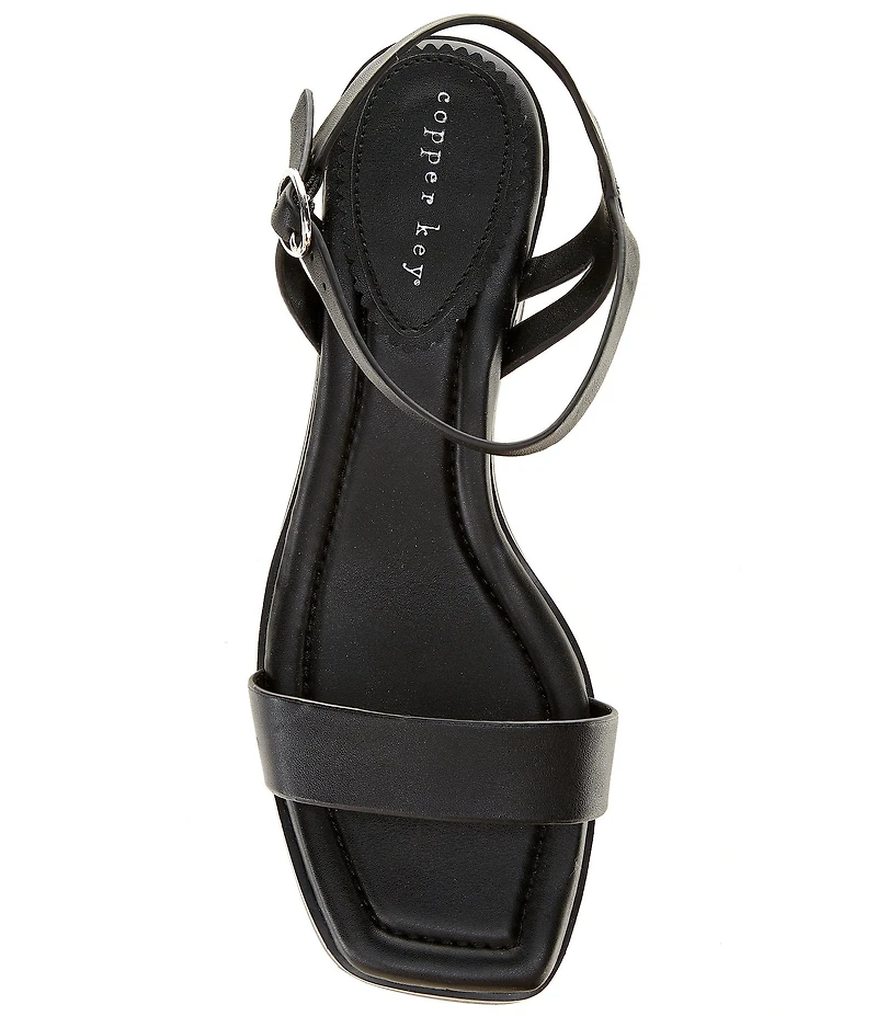 Copper Key Aurora Leather Block Heel Sandals